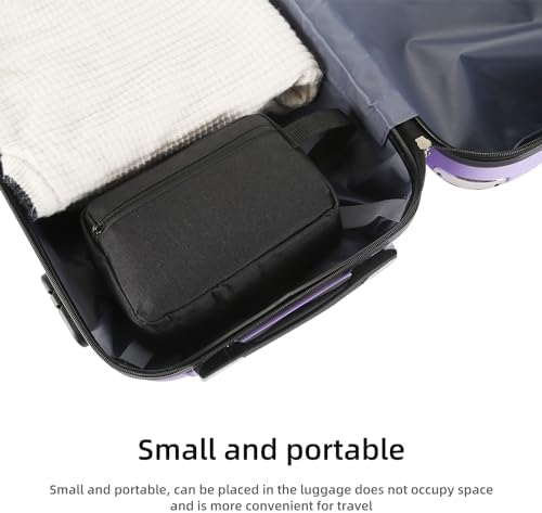 Icramsy Travel Toiletry Bag for Women Men Black