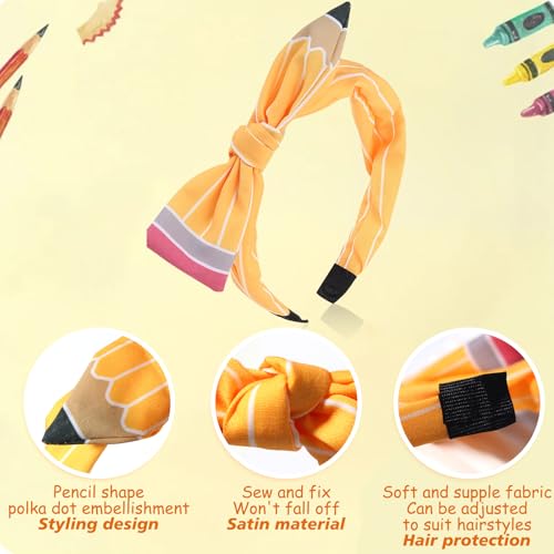 Totelux Yellow Pencil Headband for Women Girls School Events