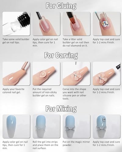 Caedelfly Solid Nail Gel - 30g for Press On Nails and Fake Nails