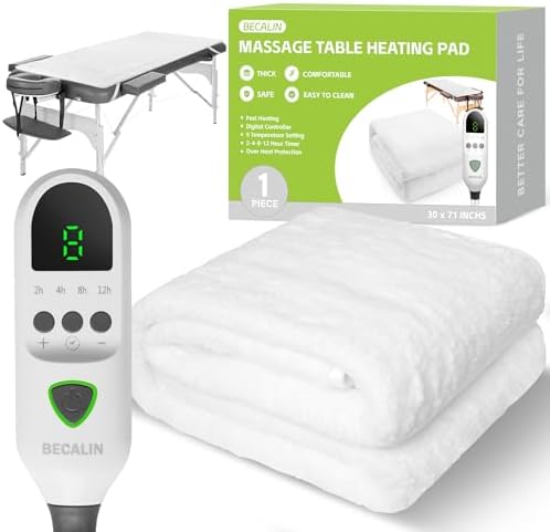 BECALIN Massage Table Warmer with 9 Heat Settings and Timer