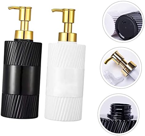 Yardenfun 2Pcs Refillable Pump Bottles for Shampoo and Hand Soap