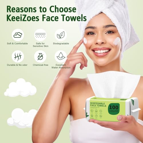 KeeiZoes Disposable Face Towels 600 Count