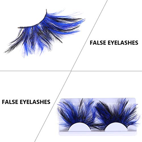 Beaupretty False Lashes Black Blue Halloween