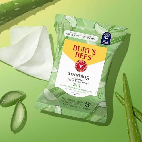 Burts Bees Aloe Vera Face Wipes 30 Ct 3-Pack 1