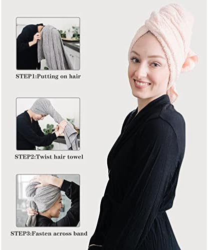 ROLSHOL 2 Pack Microfiber Hair Towels for Women