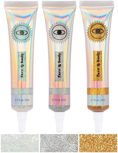Holographic Body Glitter Gel for Face Hair Lips 1