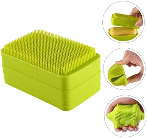 Garneck 2pcs Bath Soap Dish with Brush