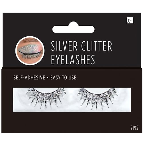 Amscan Silver Glitter Eyelashes - 475 X 5 1 Count