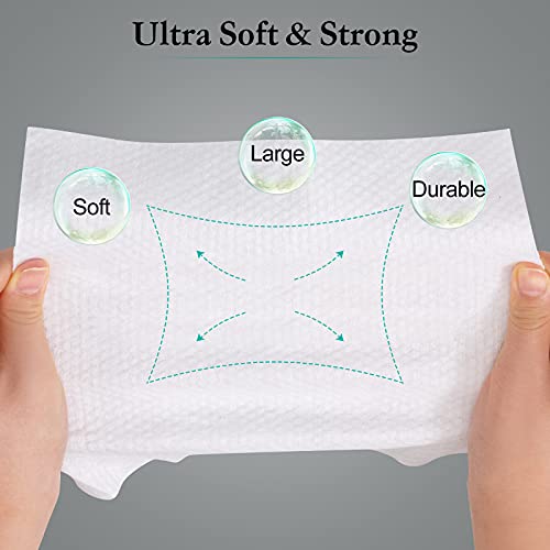 Upgraded Disposable Face Cloths 2 Pack - Thick Soft for Sensitive Skin