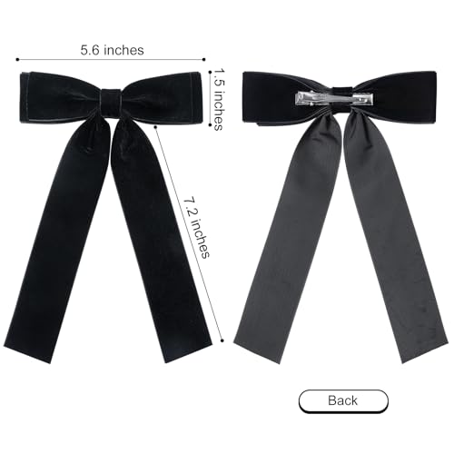 2PCS Velvet Hair Bows for Women and Girls