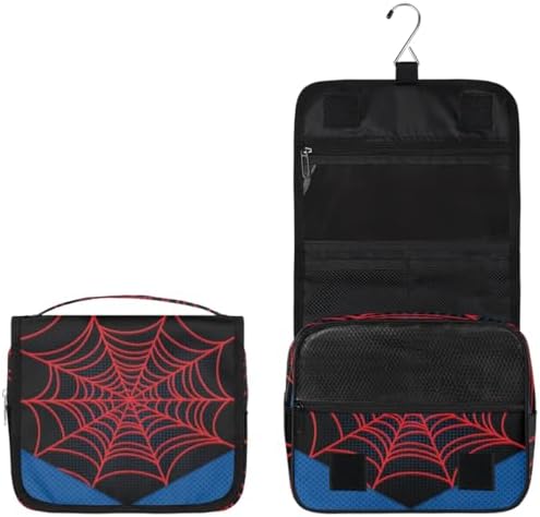 Travel Toiletry Bag for Men Black Spider Web Design