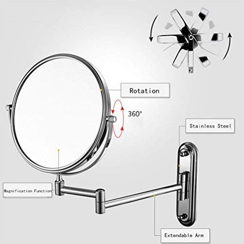 DEIHGE 68-Inch Wall Mount Makeup Mirror with 35710X Magnification