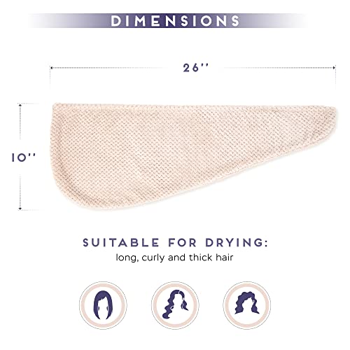 SimpleField 2 Pack Microfiber Hair Towel Wrap