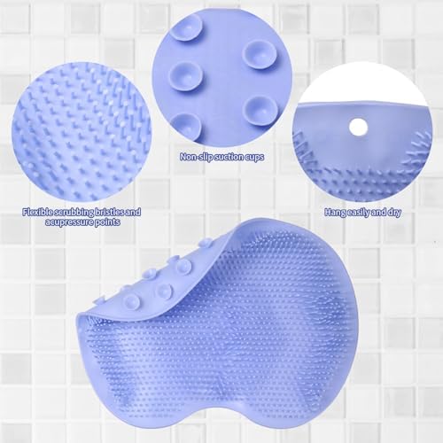 2PACK Shower Foot Scrubber Mat with Non-Slip Suction Cups