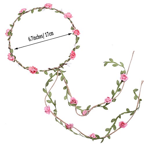 Whaline 4 Pcs Flower Crown Garland Headbands
