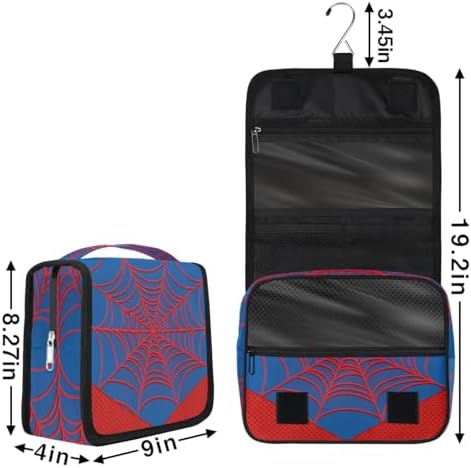 Blue Spider Web Travel Toiletry Bag for Boys Men