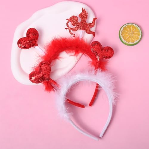 Fishdown Valentine Heart Headband Set for Women