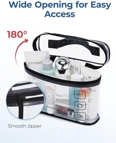 BAGSMART TSA Approved Clear Toiletry Bag 2 Pack 1