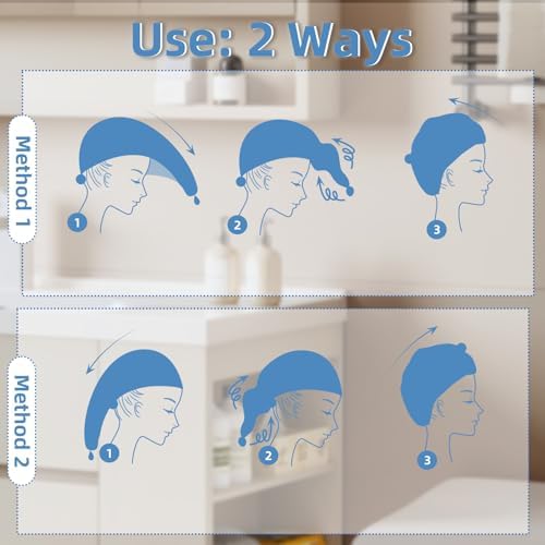 Amrules Hair Towel Wrap 4 Pack for Wet Hair Dryers