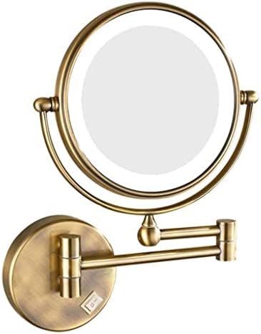 DEIHGE Makeup Mirror with LED Light Wall Mount 8 Inches 3X Magnification