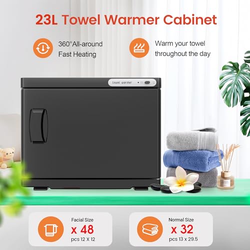 RyJaune 23L Towel Warmer Cabinet - Black 1