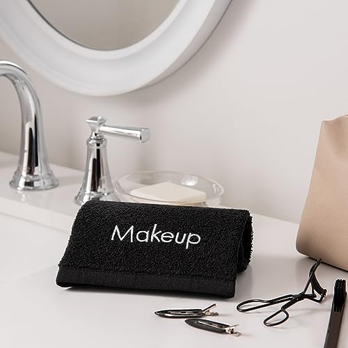 Arkwright Makeup Towels - Pack of 6 - 13x13 in Black