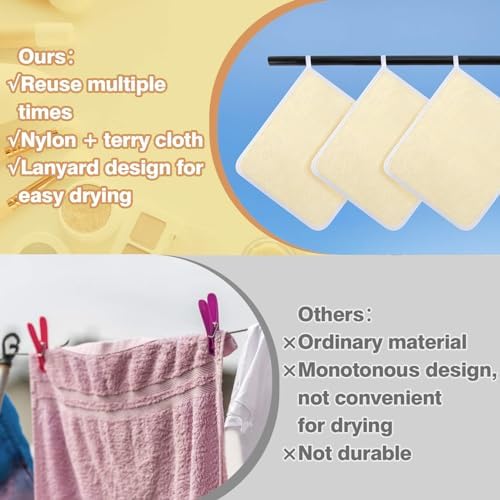 MAQIHAN Exfoliating Wash Cloths 4 Pack for Body and Face 1