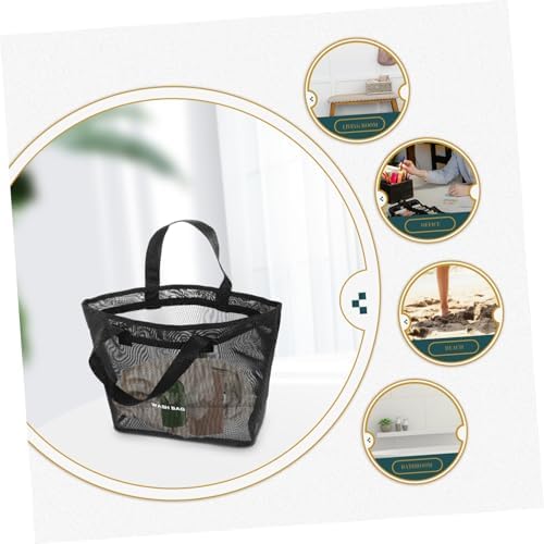 FOYTOKI Nylon Mesh Shower Tote Bag Portable Toiletry Organizer