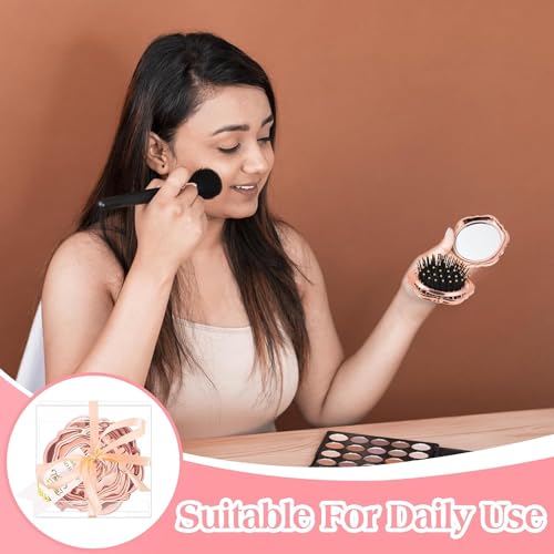 12 Set Rose Compact Mirror Brush Wedding Gift Set