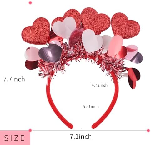 Valentines Heart Headband for Women and Kids