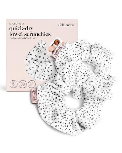 Kitsch Microfiber Hair Towel Scrunchie - 2 pcs - Dot