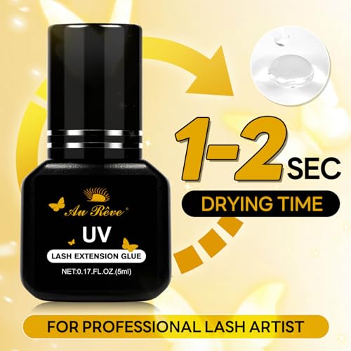 AuReve UV Eyelash Glue 5ml 1-Second Quick-Drying