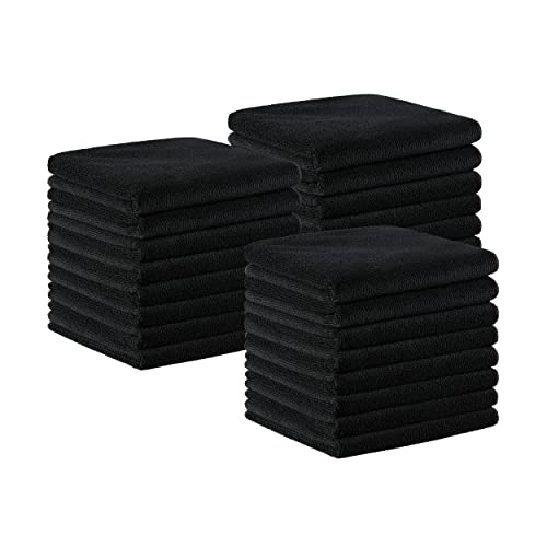 Arkwright Bleach Proof Salon Towels - 24 Pack 16x27 in Black