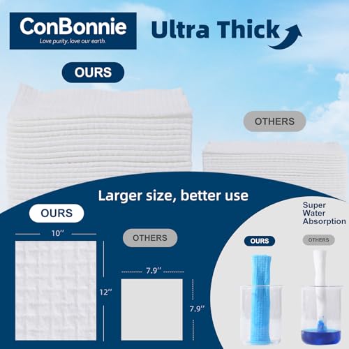 Conbonnie Disposable Face Towel XL 1012 100 Count 2 Pack