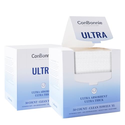 Conbonnie Disposable Face Towel XL 1012 100 Count 2 Pack