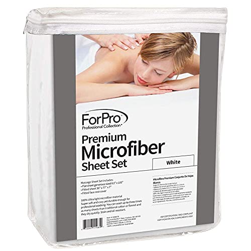 ForPro Professional Microfiber Massage Sheet Set 3-Piece