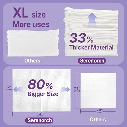 Serenorch Disposable Face Towelettes 10x12 50 Count