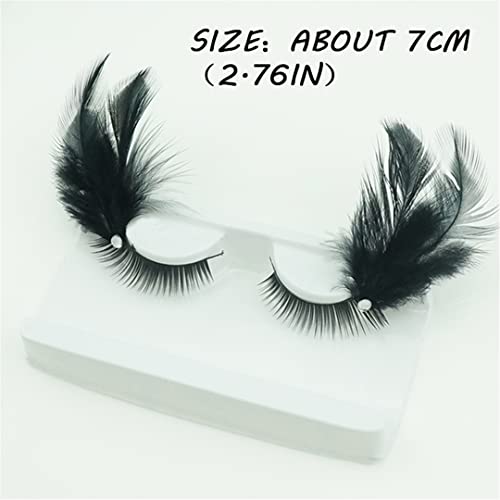 Tsangbaby Black Feather False Eyelashes for Halloween Cosplay