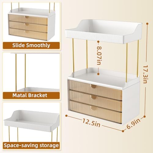 StorBin 3-Drawer Makeup Organizer with 5 Tiers