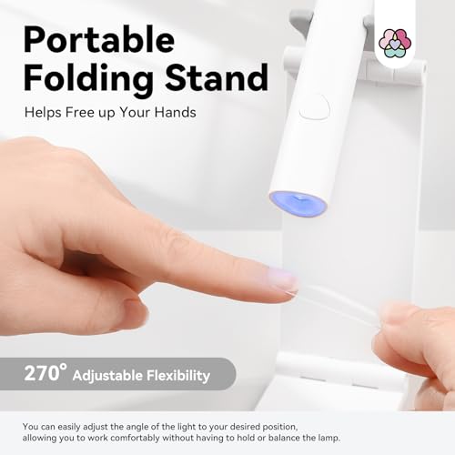 SAVILAND Mini UV Light for Nails - Wireless with Stand