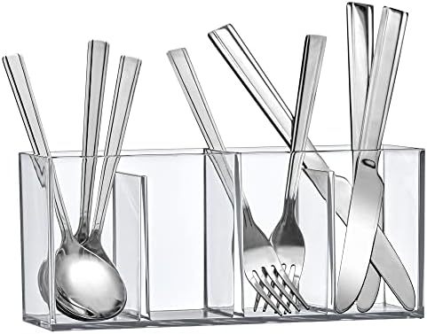 Amazing Abby - 4-Compartment Makeup Organizer with Brush Holder