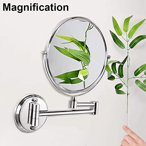 DEIHGE 8 Inch Double Sided Makeup Mirror with 360 Swivel and Magnification