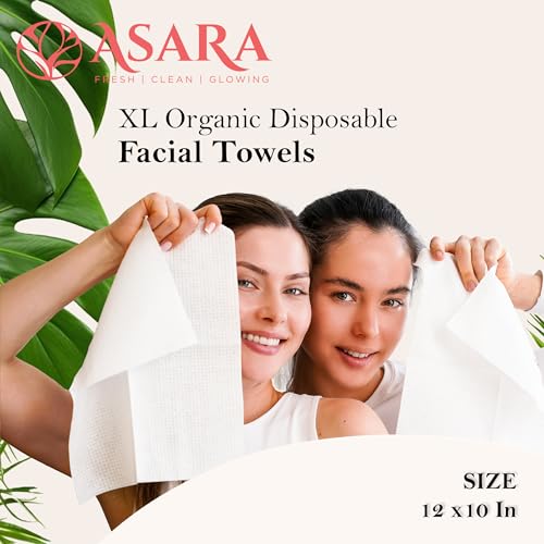 ASARA XL Facial Wipes - Organic Vegan Biodegradable