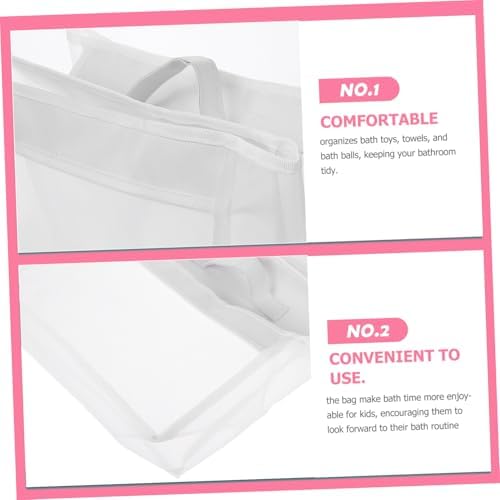 Cabilock Bathtub Toy Organizer with Mesh Bag and Hanging Strap