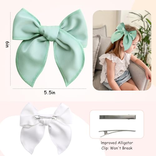 TOKUFAGU Pack of 4 Hair Bows for Girls and Kids