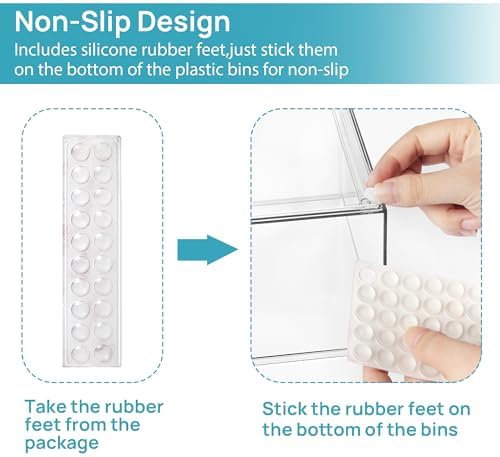 Vtopmart 2 Pack Stackable Clear Storage Drawers