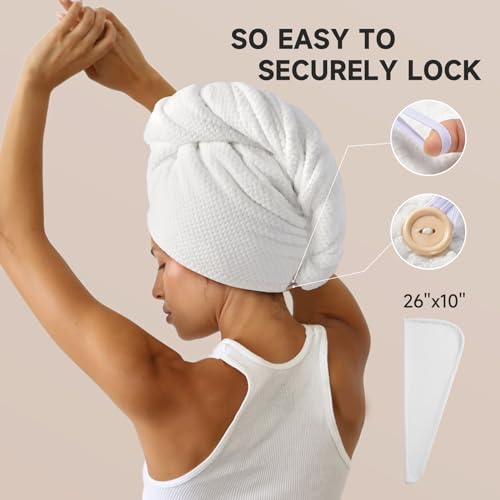 Umisleep 3 Pack Microfiber Hair Towel Wrap for Curly Hair 1