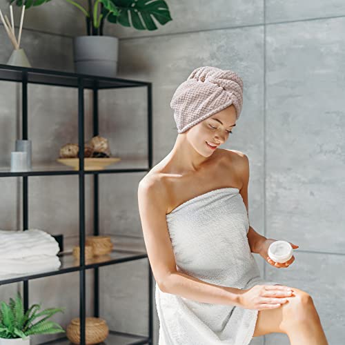 SimpleField 2 Pack Microfiber Hair Towel Wrap
