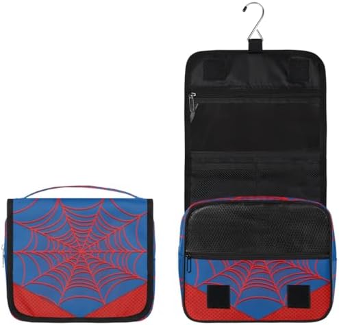 Blue Spider Web Travel Toiletry Bag for Boys Men