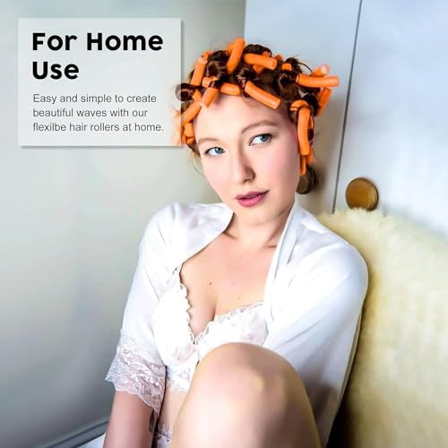 42 Pcs 7 Flexible Rods Heatless Curlers 3 In 1 Set Gray